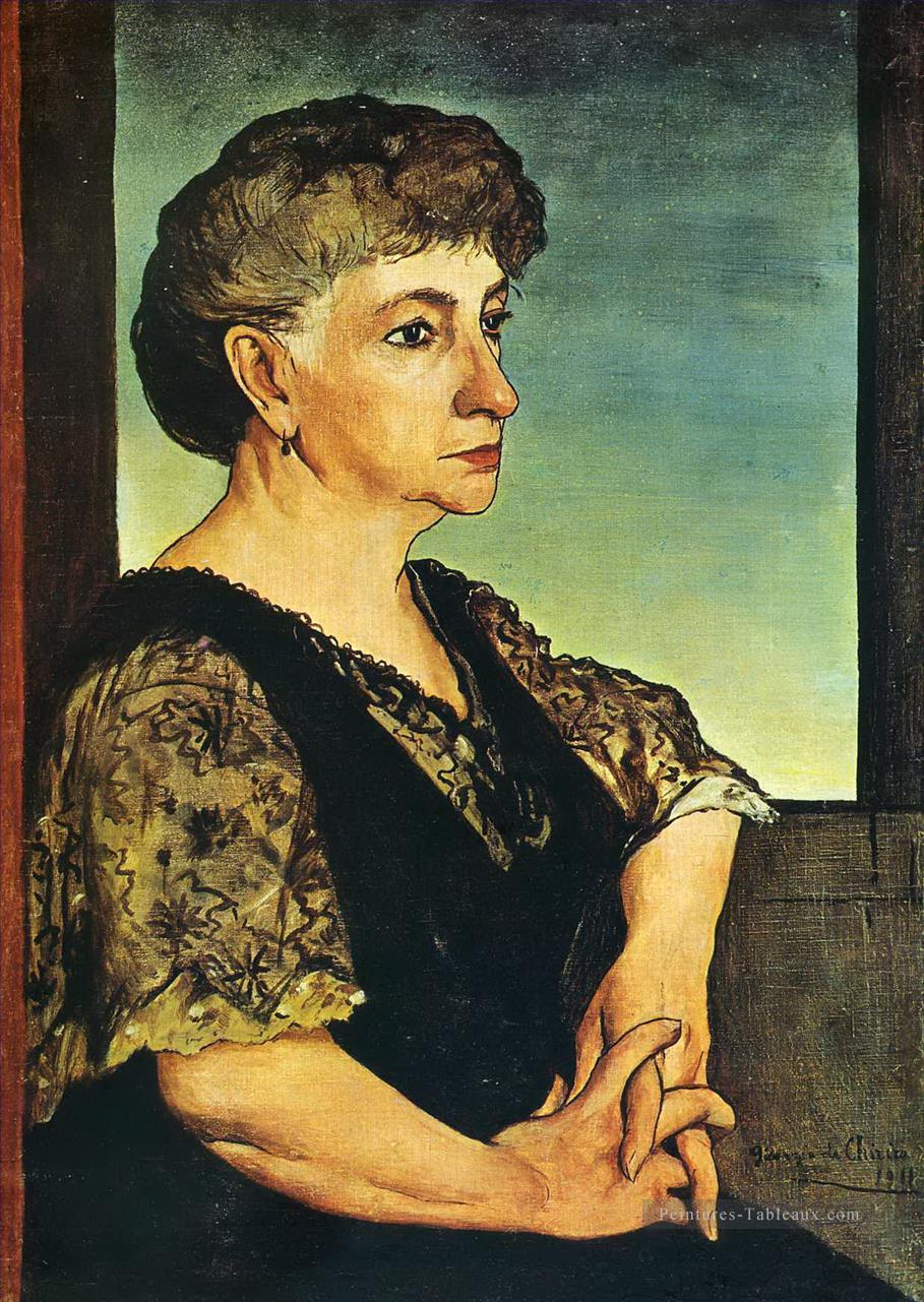 Portrait de l’artiste s Mother 1911 Giorgio de Chirico surréalisme métaphysique Peintures à l'huile